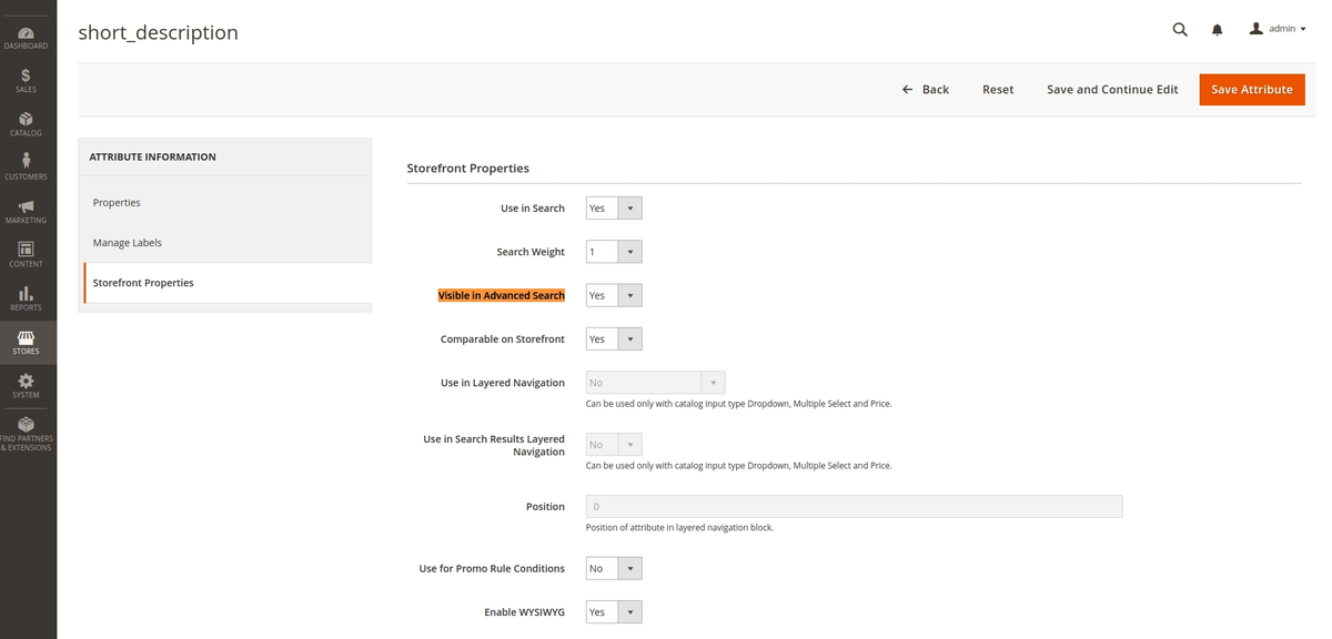 Magento 2 Advanced Search Settings
