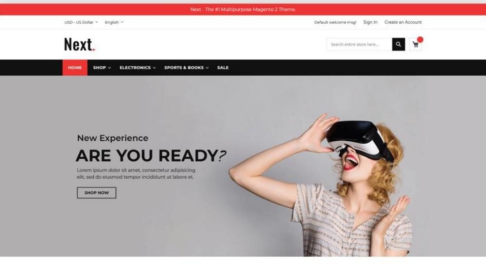 Next theme for Magento 2 Next theme for Magento
