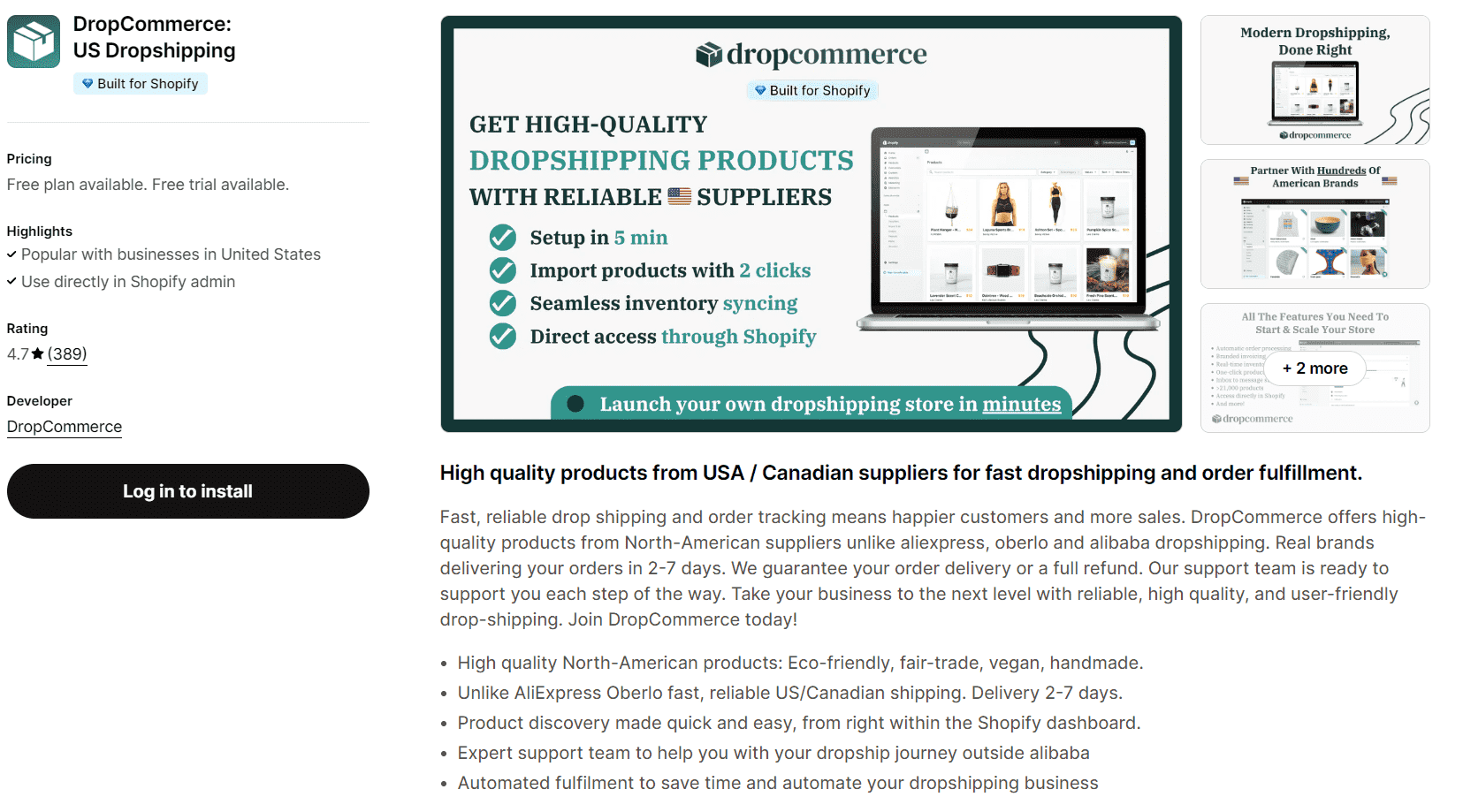 DropCommerce Shopify Dropshipping Apps