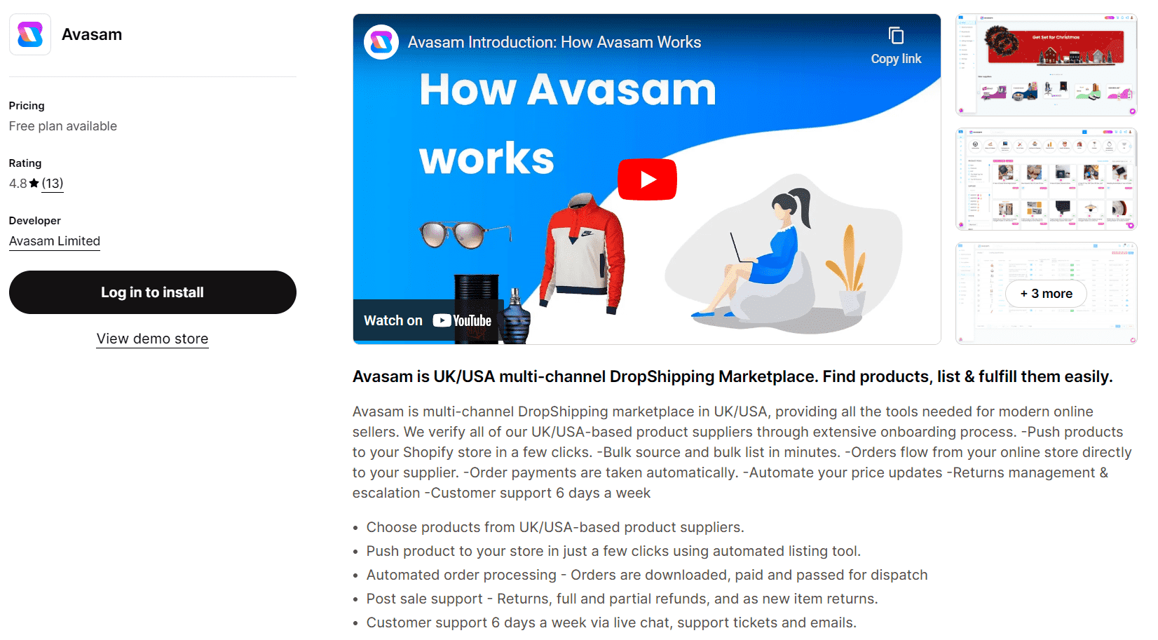 Avasam Shopify Dropshipping Apps