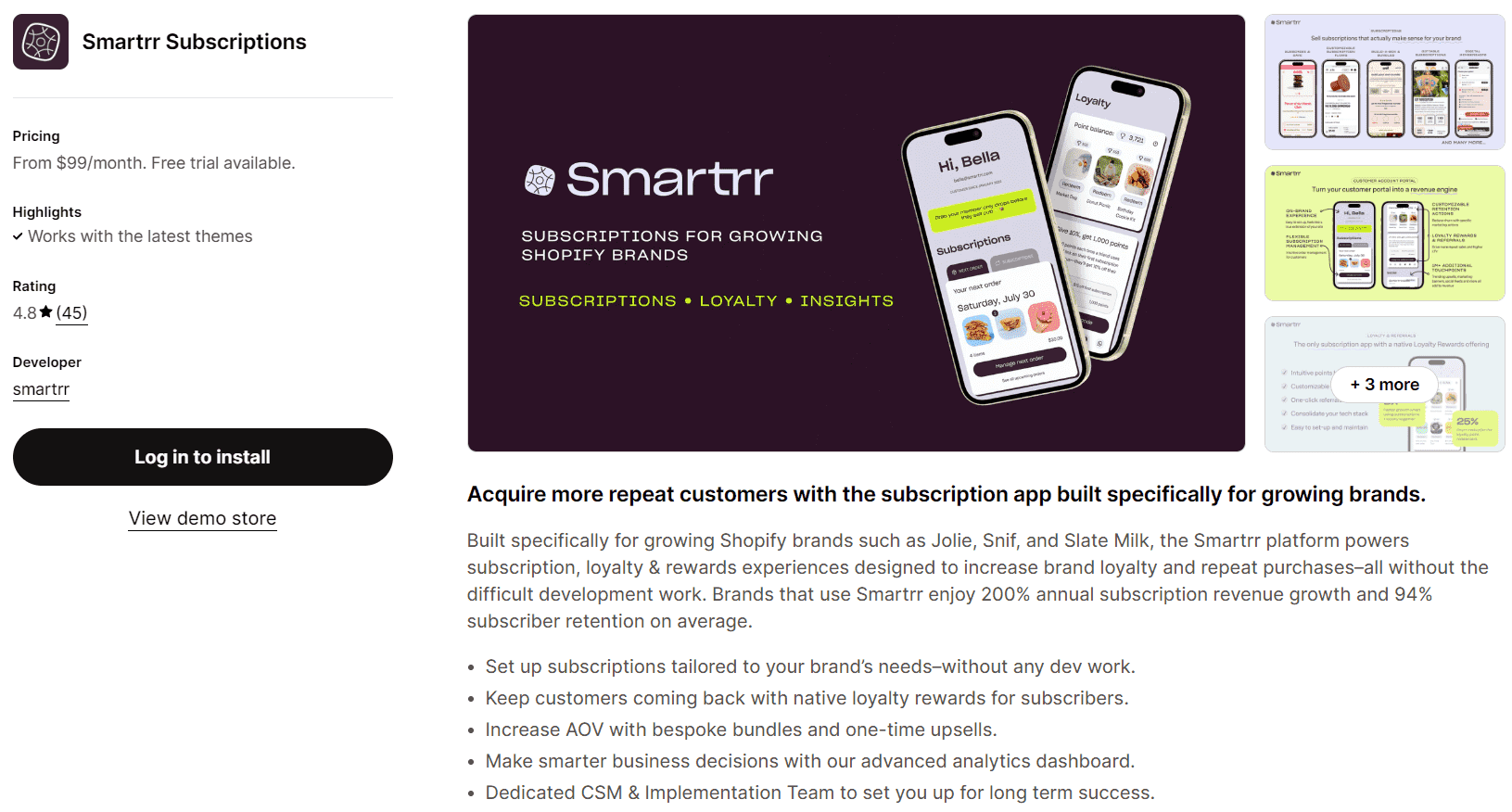 Smartrr Shopify Subscriptions Screenshot Smartrr Subscriptions