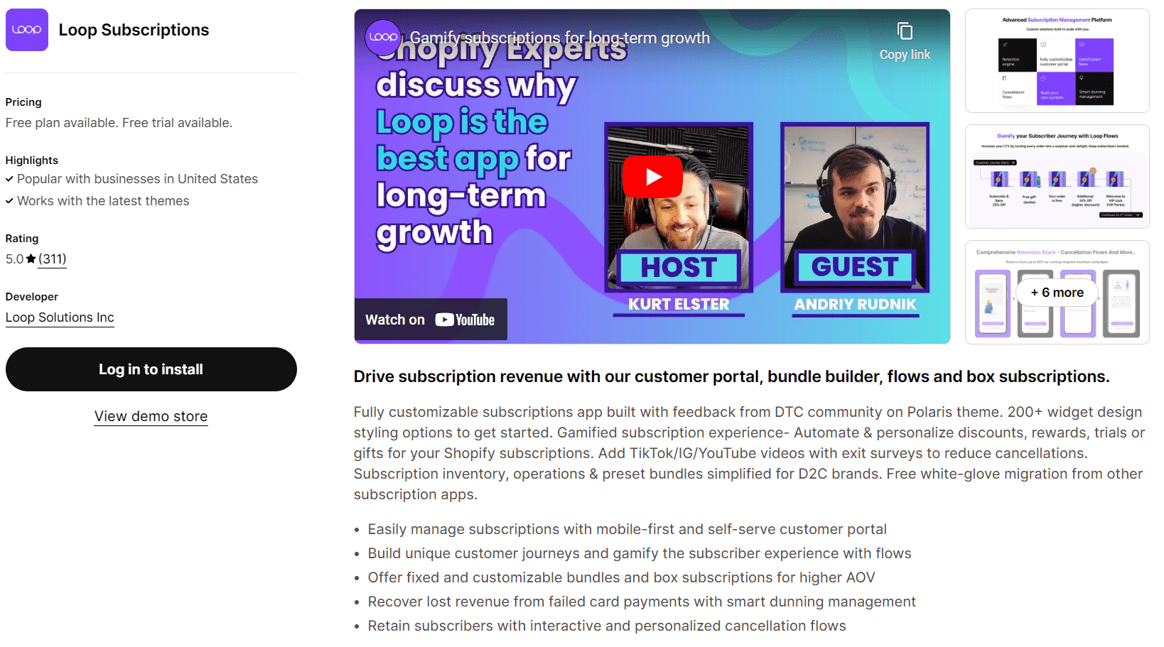 Loop Shopify Subscriptions Screenshot Loop Subscriptions