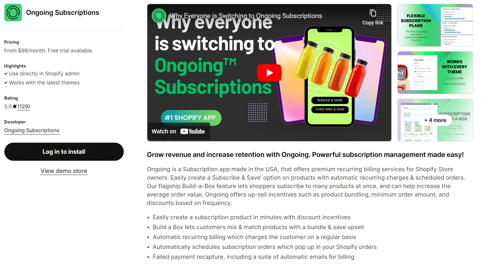 Ongoing Shopify Subscriptions Screenshot Ongoing Subscriptions