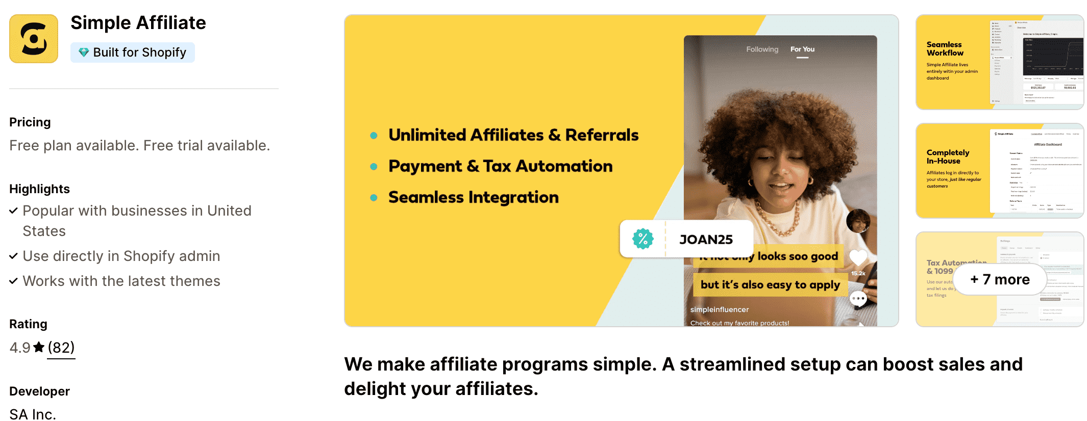 Simple Affiliate Shopify Affiliate Marketing App Simple Affiliate Shopify Affiliate Marketing App