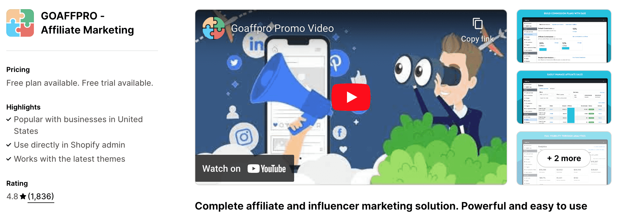 GOAFFPRO Shopify Affiliate Marketing App GOAFFPRO Shopify Affiliate Marketing App