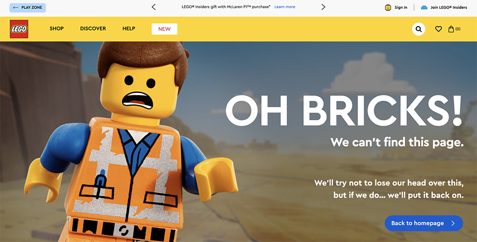 Best 404 Page Examples - Lego Best 404 Page Examples - Lego