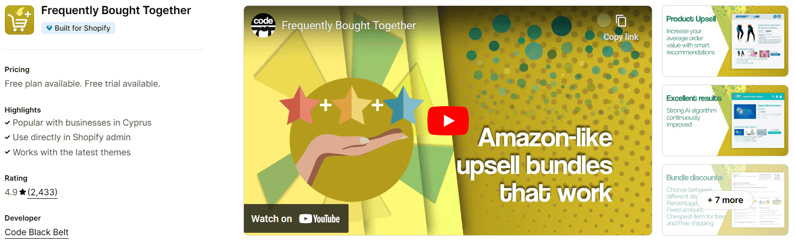 Frequently Bought Together - a Shopify Upsell App