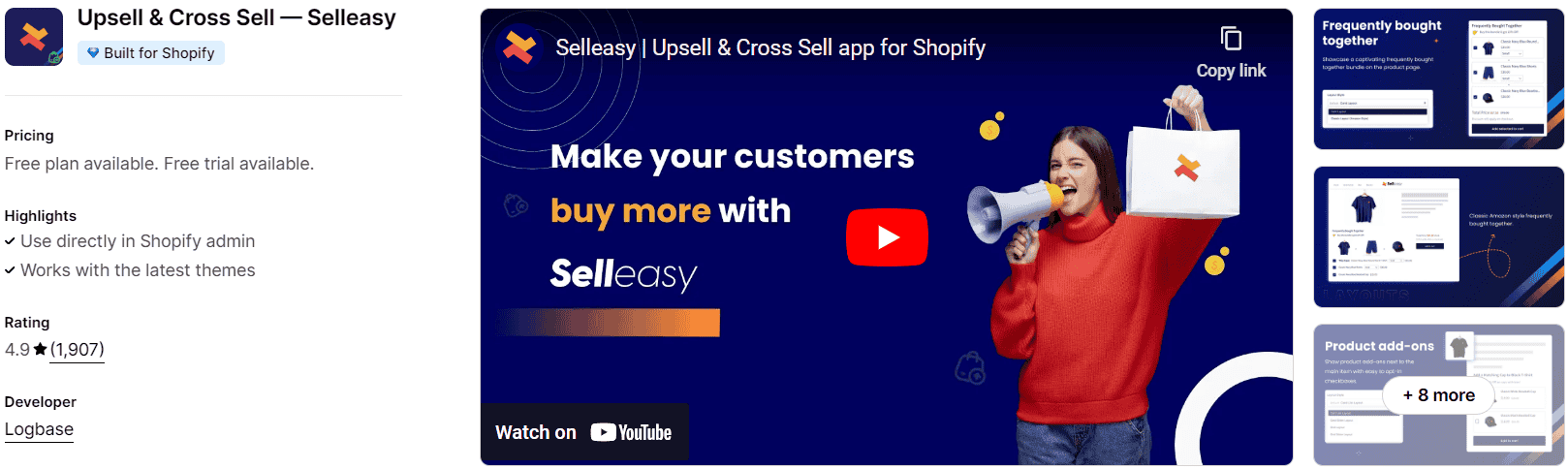 Upsell & Cross Sell — Selleasy - a Shopify Upsell App