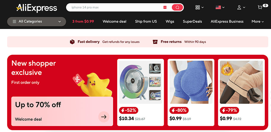 dropshipping suppliers - AliExpress