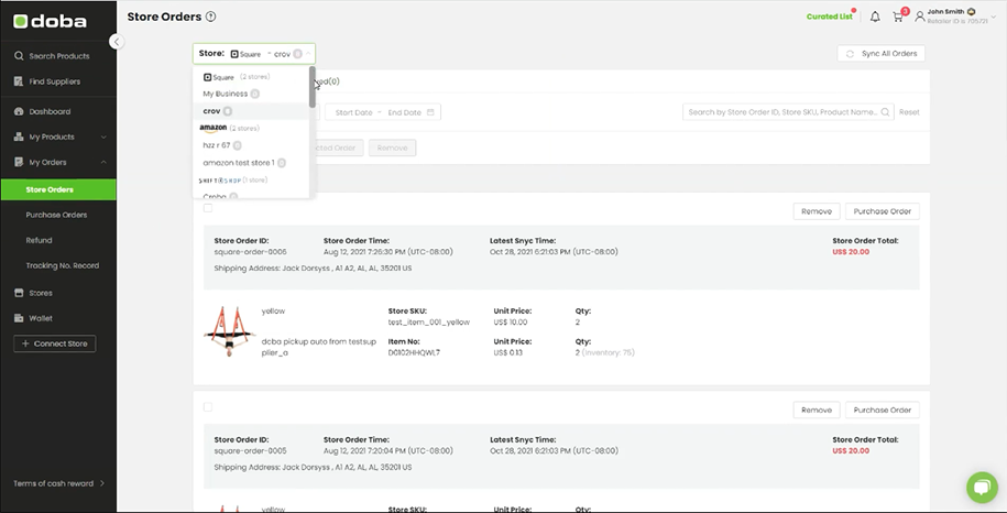 dropshipping suppliers - Doba