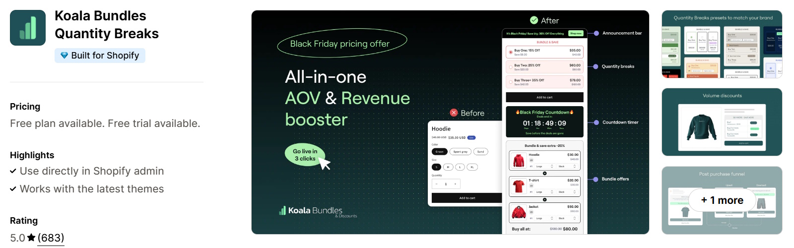 Shopify Apps for black friday - koala