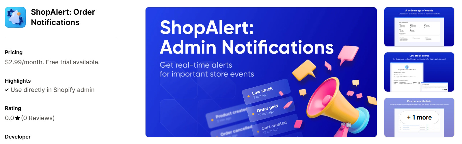 Shopify Apps for black friday - shopalert