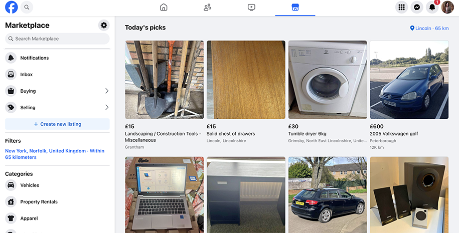 Best online platforms to Sell - Facebook Marketplace