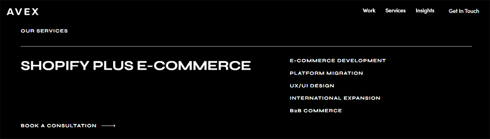 Shopify plus agencies - Avex Designs Avex Designs shopify plus agency