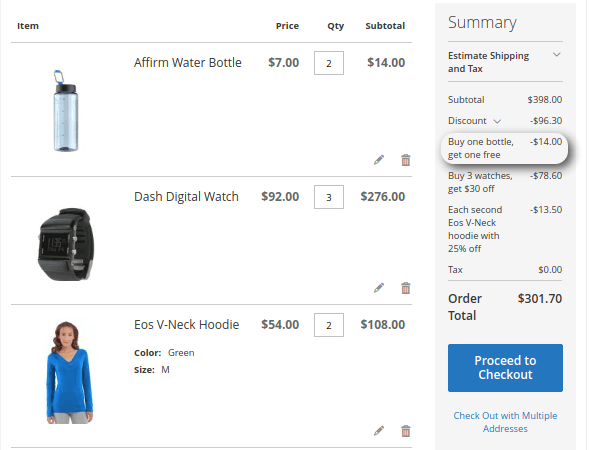 Advanced Cart Price Rule Conditions in Amasty Special Promotions Pro - Complex Rule Combinations