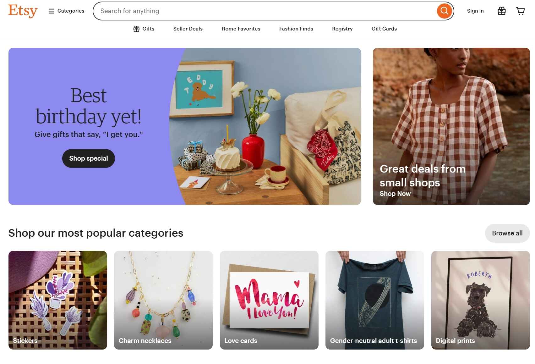 20 Best E-commerce Shops - Etsy