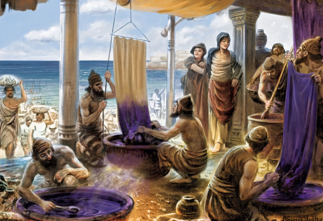 Manufacturing Tyrian purple in ancient Phoenicia