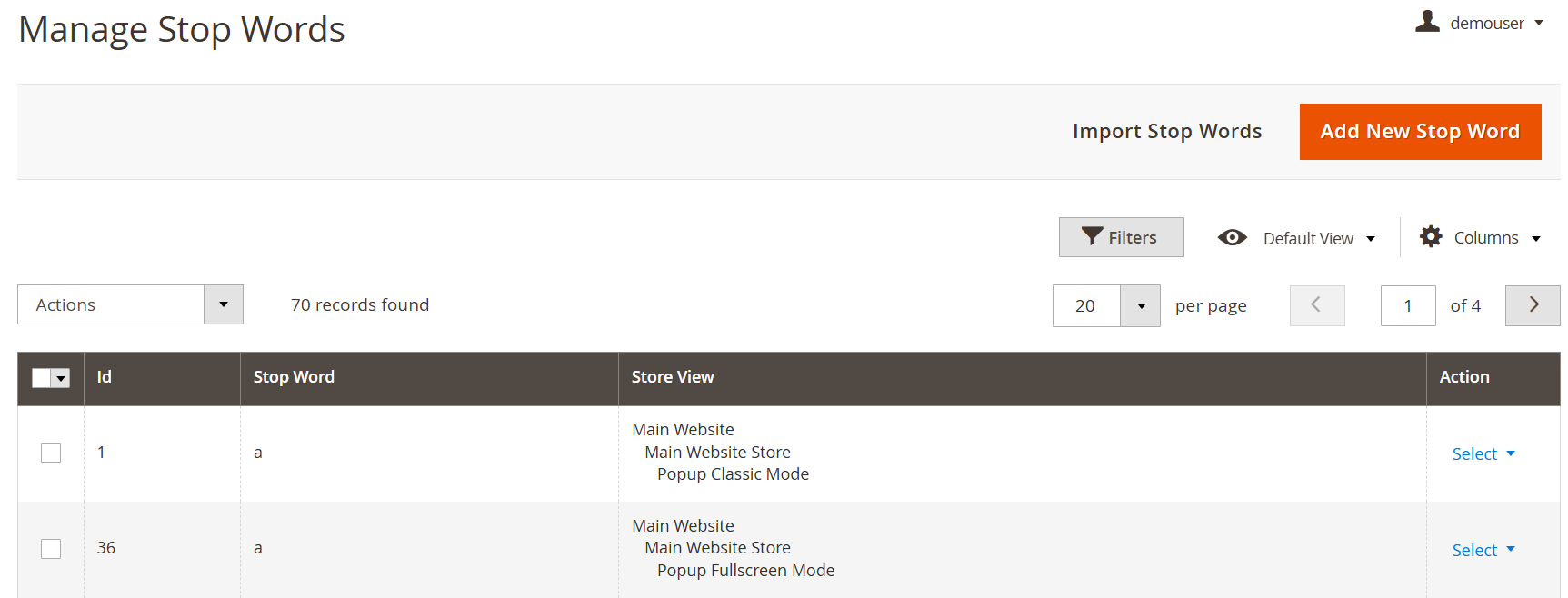 Manage Stop Words Manage Stop Words