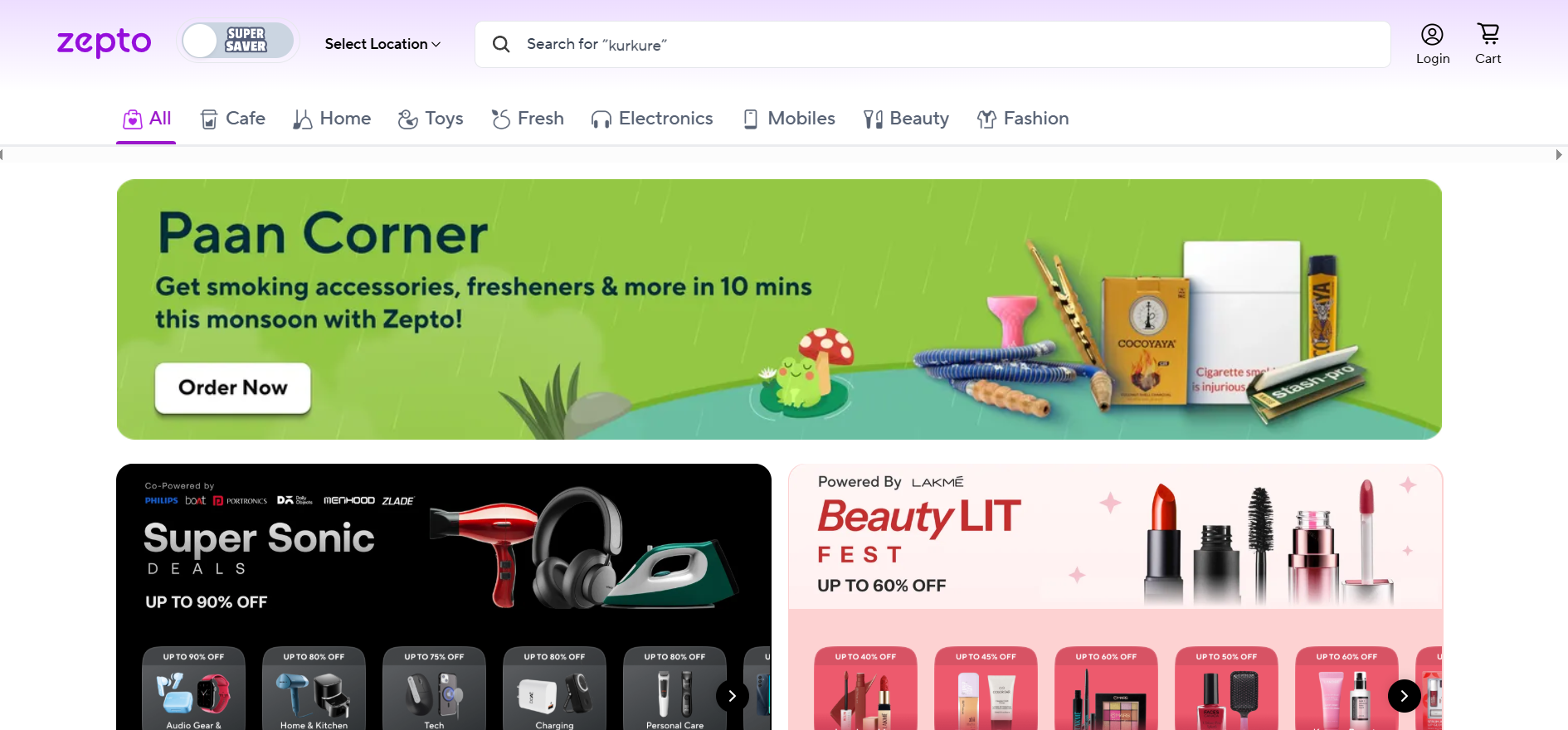 6. Zepto – Quick-Commerce Grocery Delivery