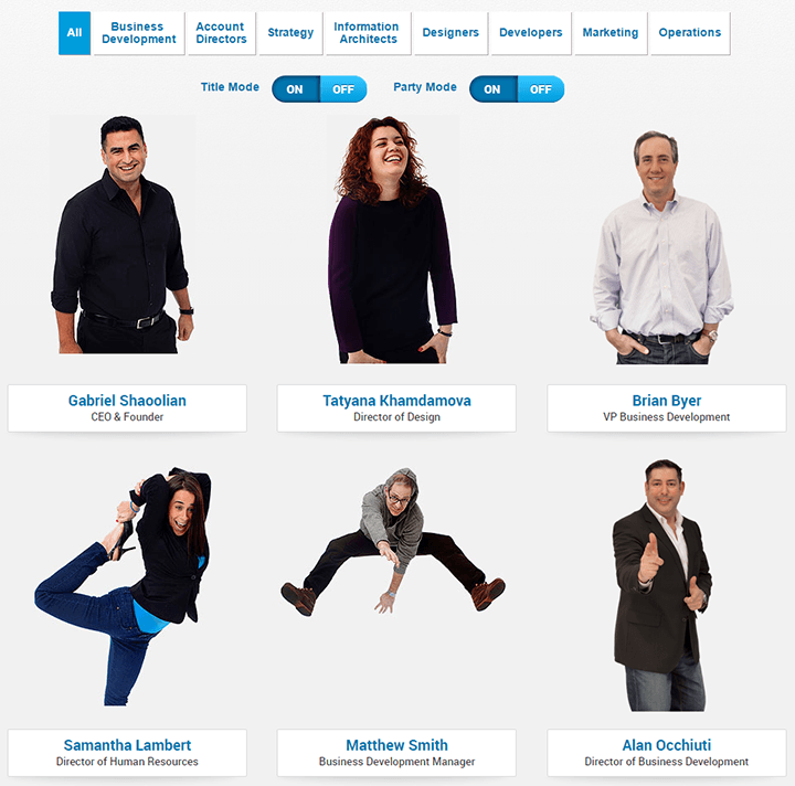 blue fountain meet the team page