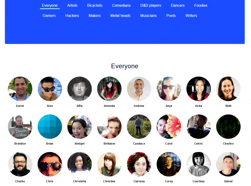 kickstarter meet our team page