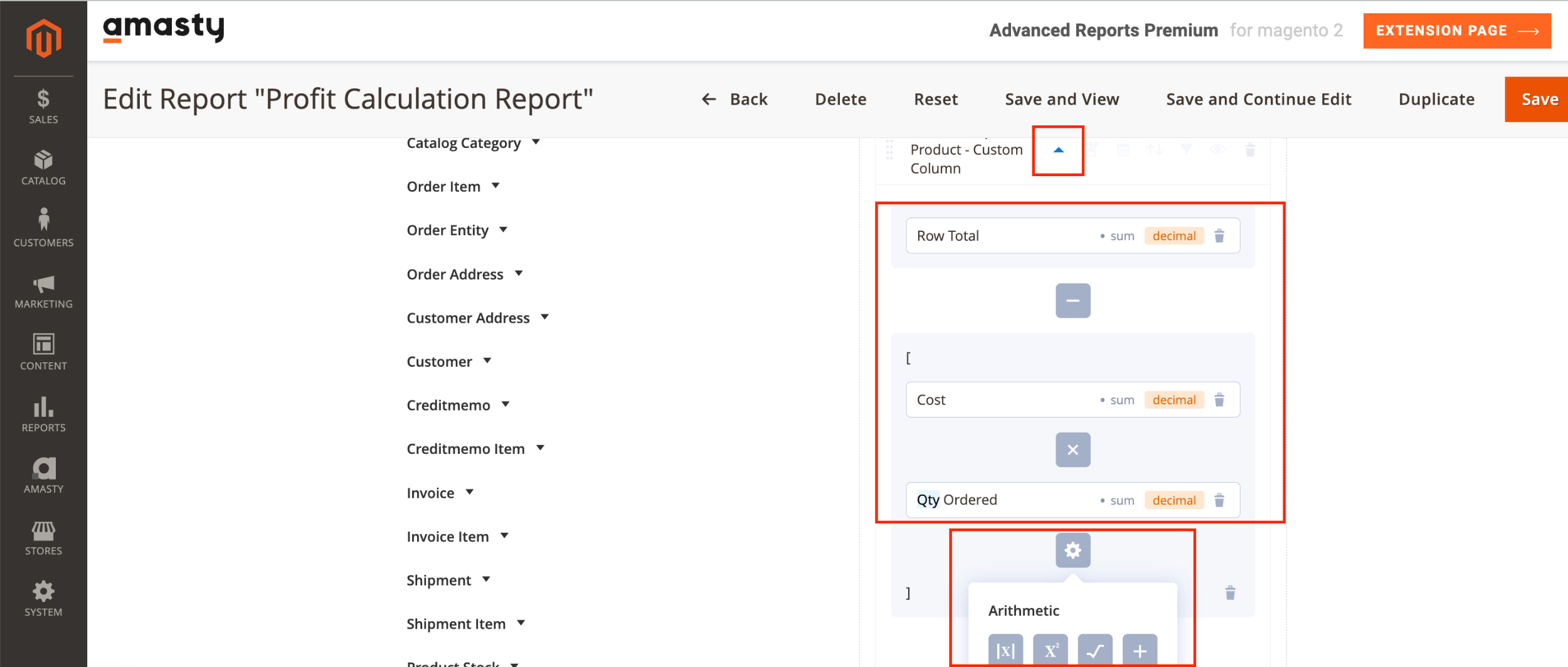 advanced-reports-premium-custom-column-settings