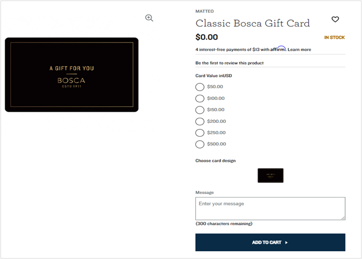 classic gift card