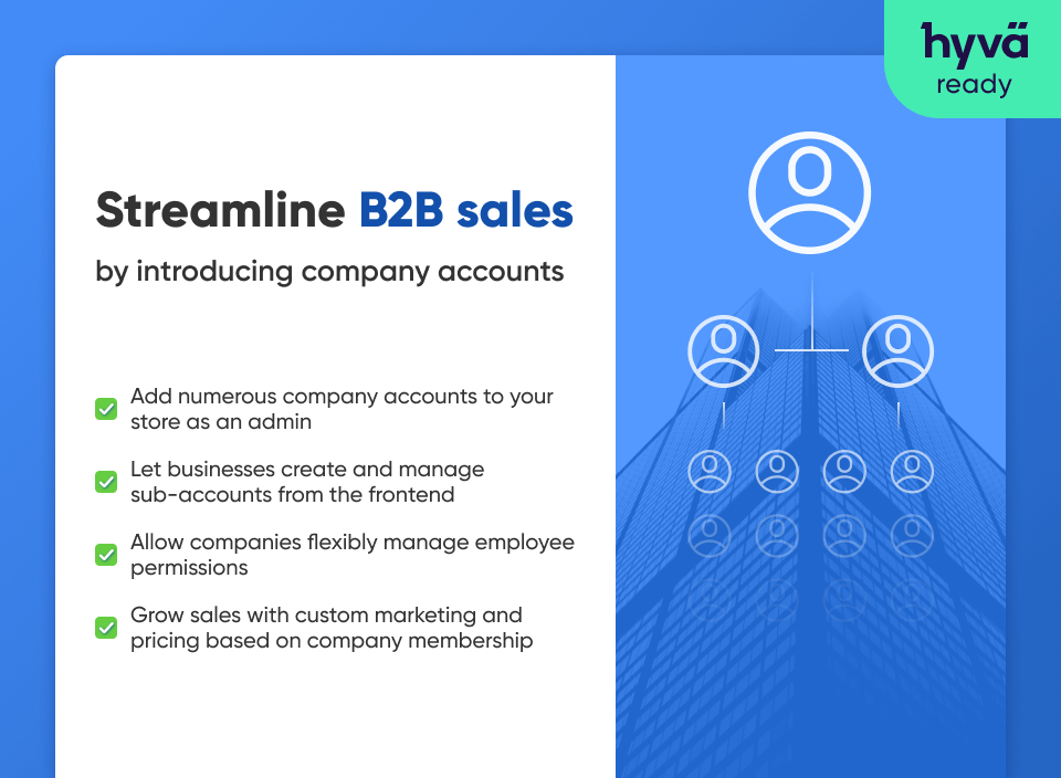 b2b company account extension for magento 2
