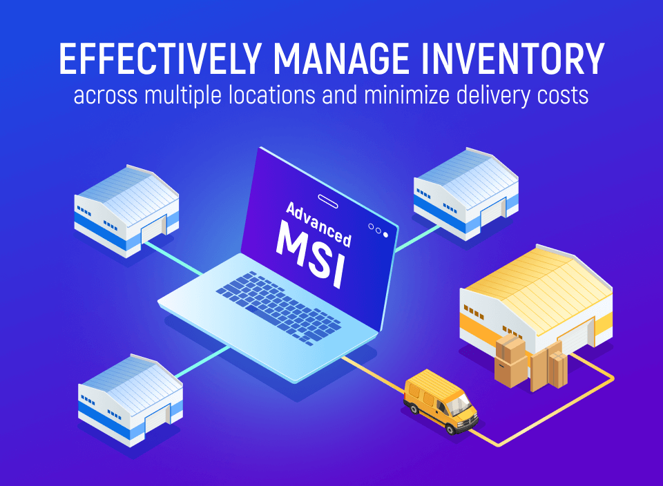 easily split your inventory among multiple warehouses