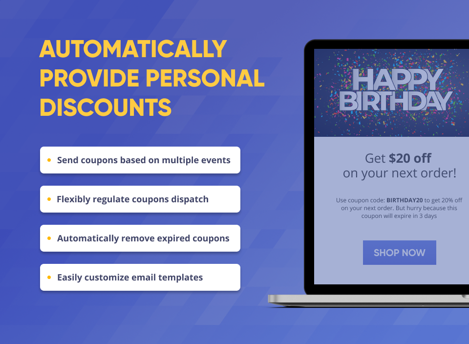 automatically provide personal discounts to thousands of customers
