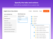 custom role resources and actions advanced permissions
