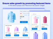 Increase sales by promotion featured items in the search popup and 