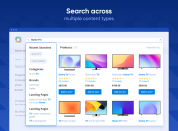 search across multiple content types