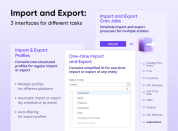 use 3 magento 2 import/export interfaces to complete business tasks