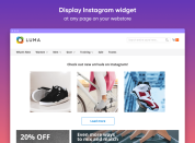 display instagram widget at any page of your store