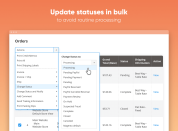 change magebto order statuses in bulk