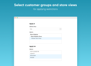 choose customer groups and store views