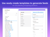 use ready-made templates to create feeds for any shopping platform