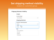 limit shipping methods for specific customer groups