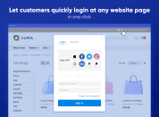 let users quickly login at any website page in one click