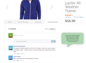 add reviews on the product pages via facebook