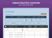 generate multiple coupons per cart price rule