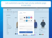 let users quickly log in at any website page