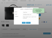 pop-up question form