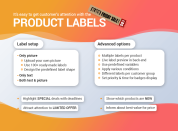 magento product labels main features