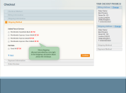 display discounts on the checkout page and in the shipping calculation block