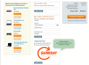 shipping method comment on the checkout page.