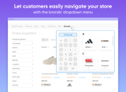 show convenient brands menu popup