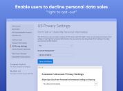 Allow users to reject personal data sales - 