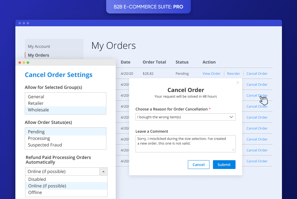 cancel orders